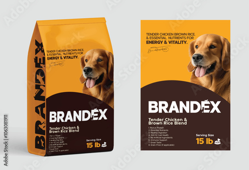 Brandex Pet Food Packaging Design Template – Editable EPS for Dog and Cat Foods