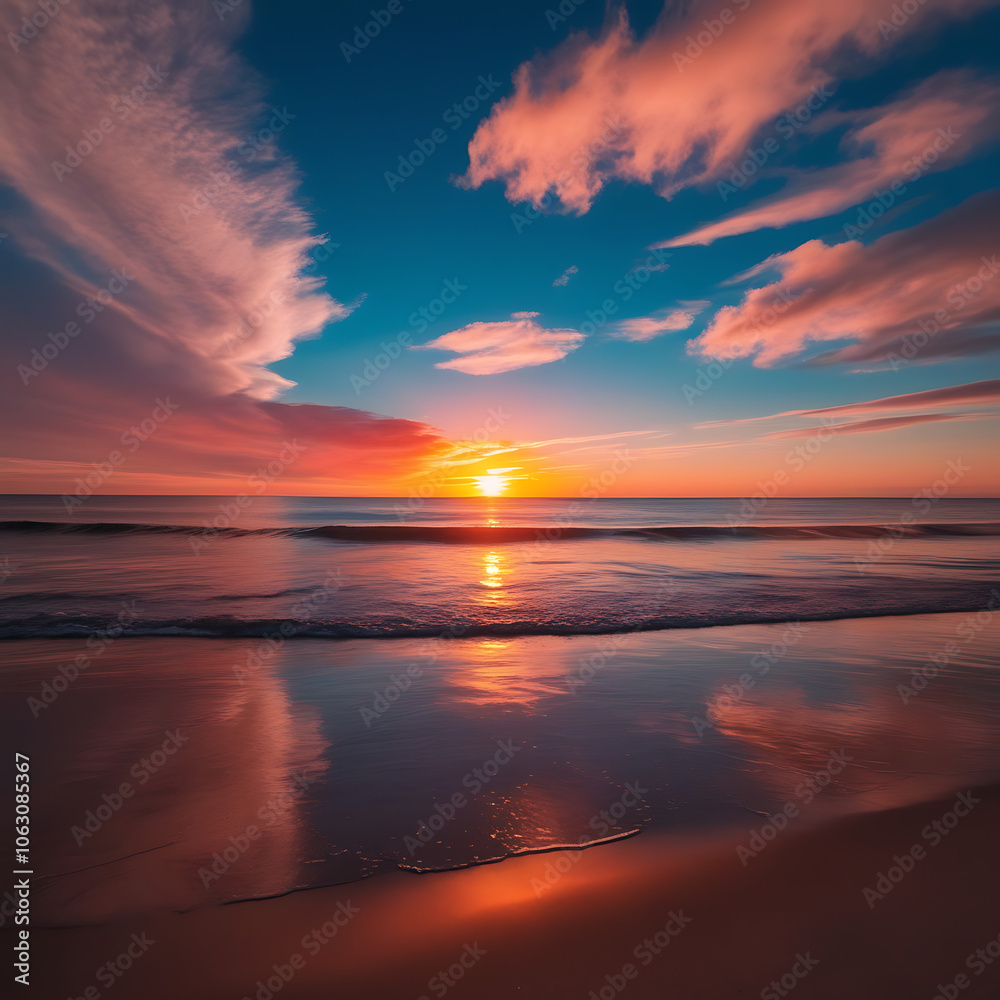 Beach and sunset Generative AI
Beach and sunset Generative AI