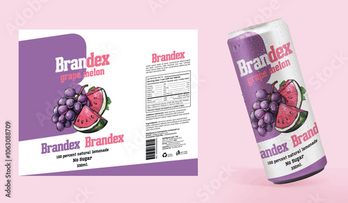 Flavoured Fizzy Drink packaging design - eps