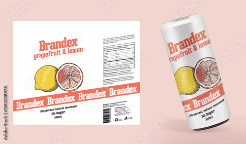 Flavoured Fizzy Drink packaging design - eps