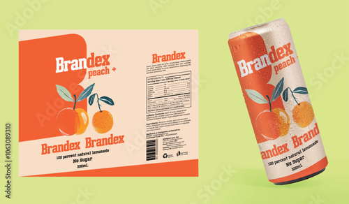Flavoured Fizzy Drink packaging design - eps