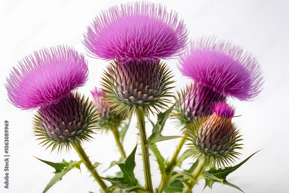 close up of purple thistle flower close up of purple thistle flower