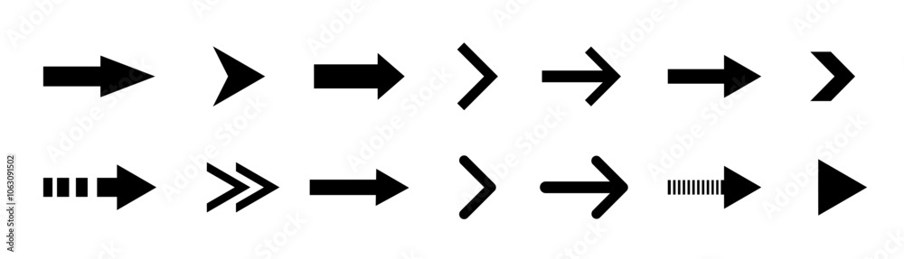 Arrow icon. Black Arrows. Set of arrows. Vector Arrows illustration. Arrow icon. Black Arrows. Set of arrows. Vector Arrows illustration.