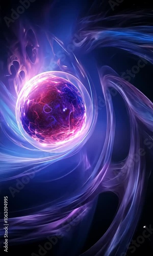 Cyberpunk abstract sci-fi universe energy center theme background