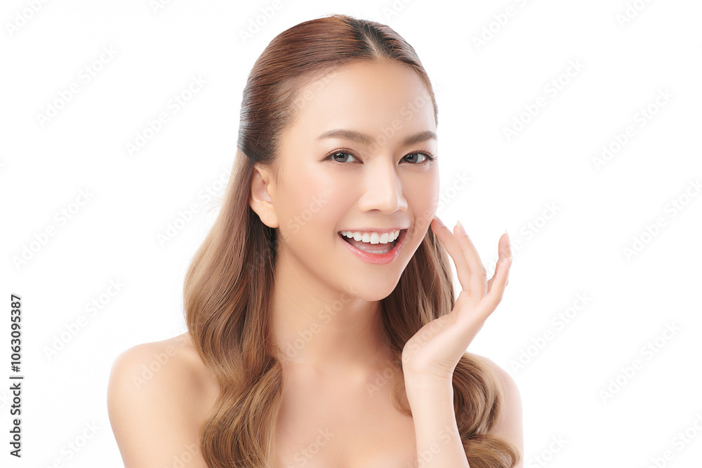 Beautiful young asian woman with clean fresh skin on white background, Face care, Facial treatment, Cosmetology, beauty and spa, Asian women portrait. Beautiful young asian woman with clean fresh skin on white background, Face care, Facial treatment, Cosmetology, beauty and spa, Asian women portrait.