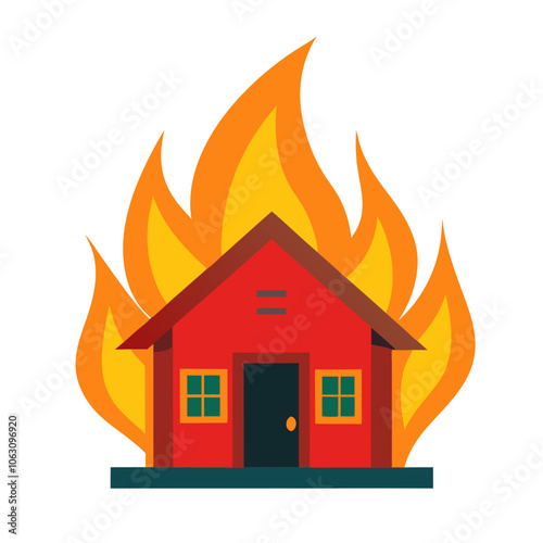 house consumed by raging fire- housing crisis, buyer's or seller's market