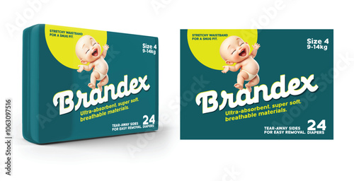 Baby Diapers packaging design - eps 