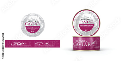 Premium Caviar packaging design - eps 
