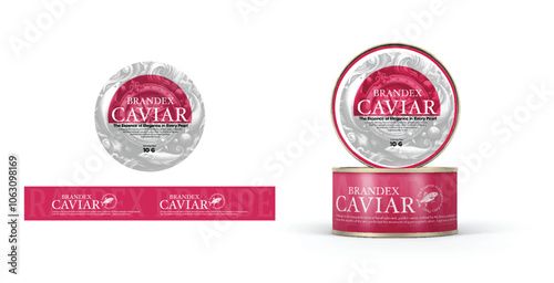 Premium Caviar packaging design - eps 
