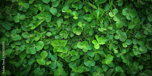 Wallpaper Mural A lush green carpet of clover leaves Torontodigital.ca