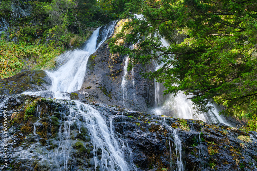 Obraz premium 三本滝の流れ