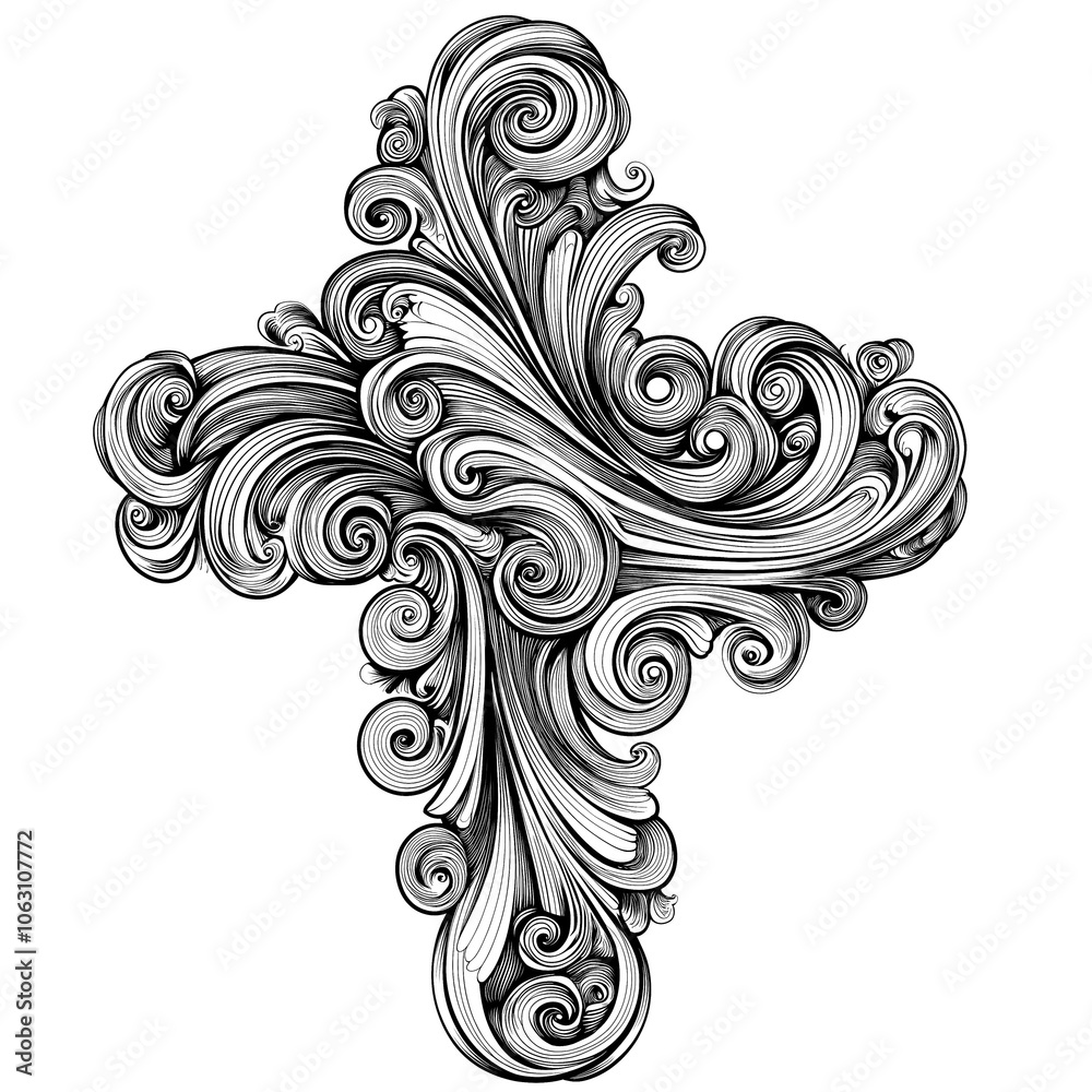 Elegant Swirls for a Stunning Tattoo Elegant Swirls for a Stunning Tattoo
