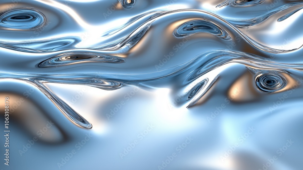 Abstract Liquid Metal Surface Abstract Liquid Metal Surface