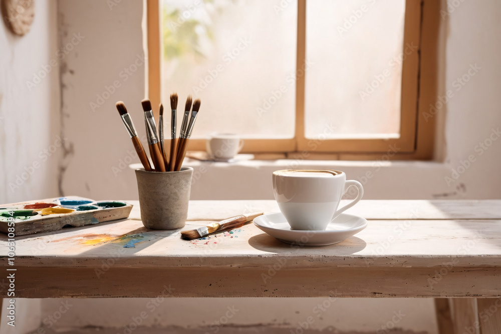 a white coffee cup mockup in different settings, backgrounds a white coffee cup mockup in different settings, backgrounds