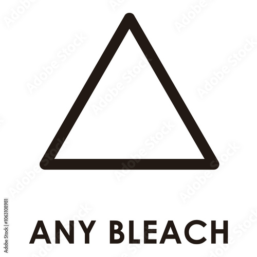 Bleaching Allowed Care Label Icon Technical Drawing

