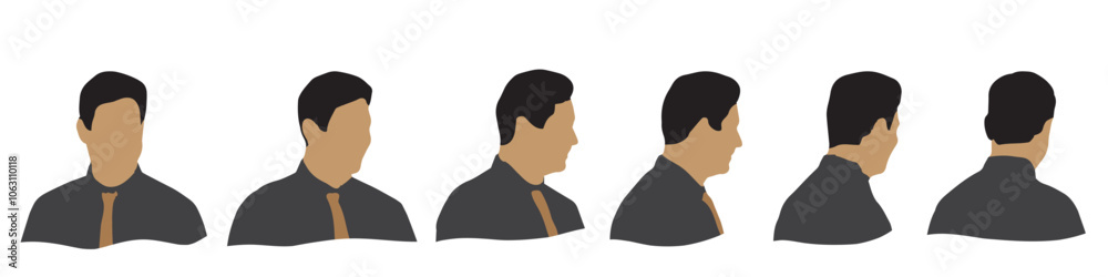 Conceptual human head isolated on white background as abstract avatar as a set or collection banner for social design concept. Human closeup anonymous faces head shot for human character illustration Conceptual human head isolated on white background as abstract avatar as a set or collection banner for social design concept. Human closeup anonymous faces head shot for human character illustration