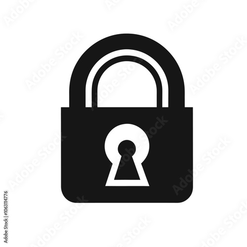 padlock icon isolated on white background