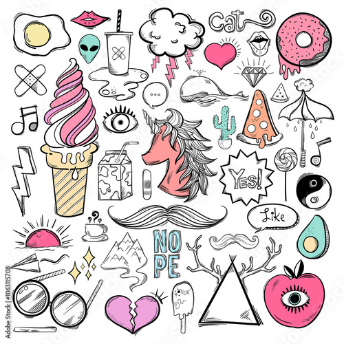 Wallpaper Mural Png cool doodle social media story sticker set Torontodigital.ca