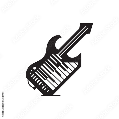 Keytar Silhouette - Illustration Of Keytar - Keytar Vector photo