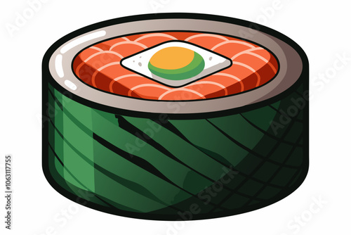 Japanese food theme sushi elements vector