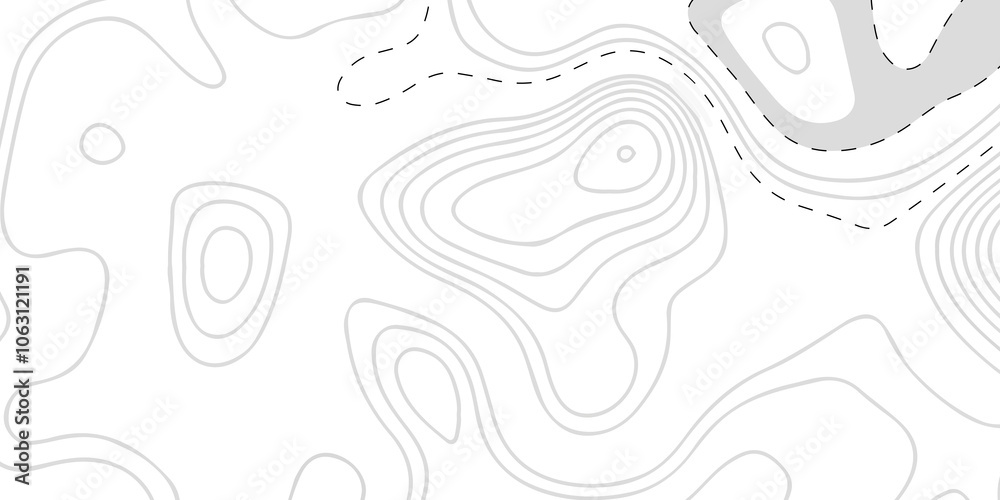 Fototapeta premium Black and white lines seamless Topographic map patterns, topography line map. Vintage outdoors style. The stylized height of the topographic map contour in lines and contours isolated on transparent.