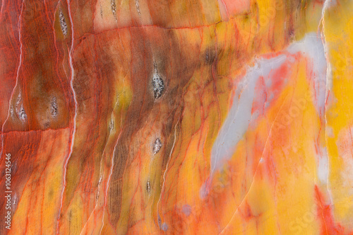 Arizona Petrified Wood Close-Up, Late Triassic Fossil photo