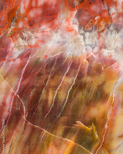 Textured Close-Up of Petrified Wood from Arizona photo