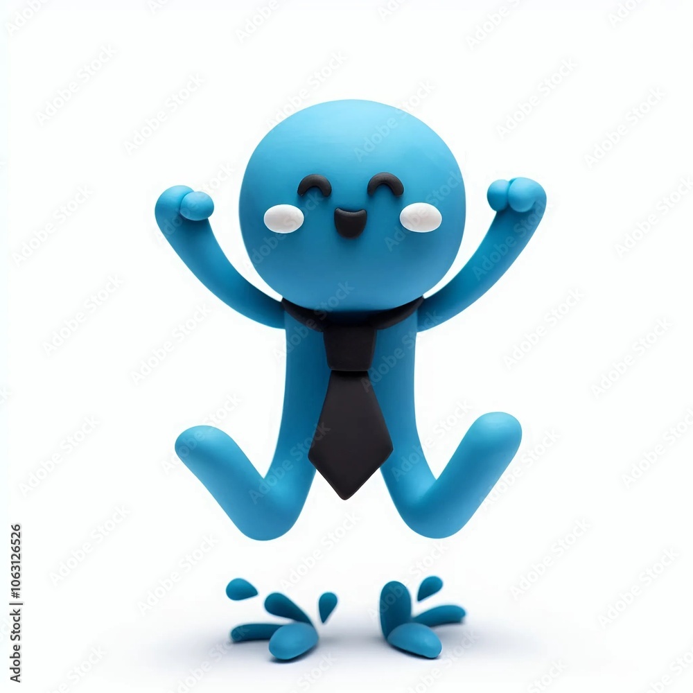 Business Character Made of Modeling Clay Business Character Made of Modeling Clay