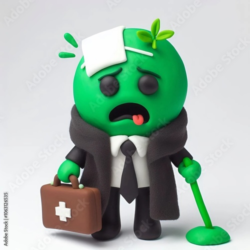 Business Character Made of Modeling Clay photo