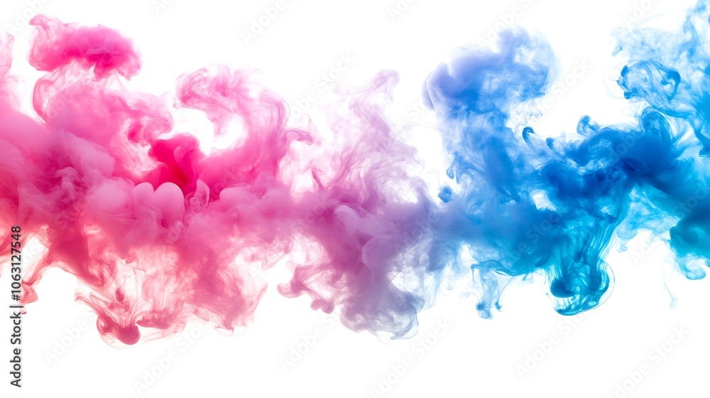 Colorful smoke cloud isolated on a white background Colorful smoke cloud isolated on a white background