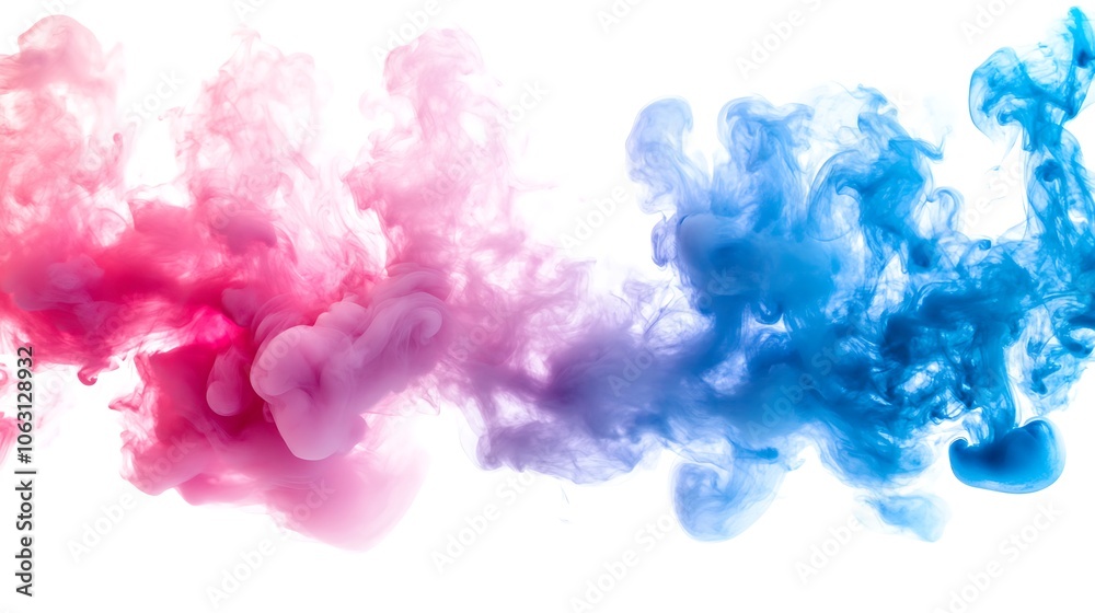 Colorful smoke cloud isolated on a white background Colorful smoke cloud isolated on a white background