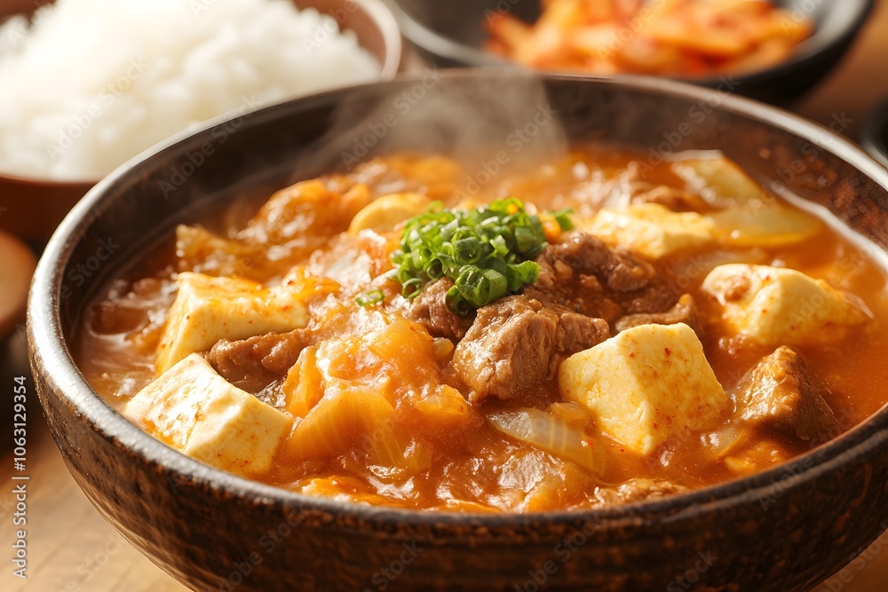 generation AI,Delicious Kimchi Stew with Korean Pork. Braised Kimchi generation AI,Delicious Kimchi Stew with Korean Pork. Braised Kimchi