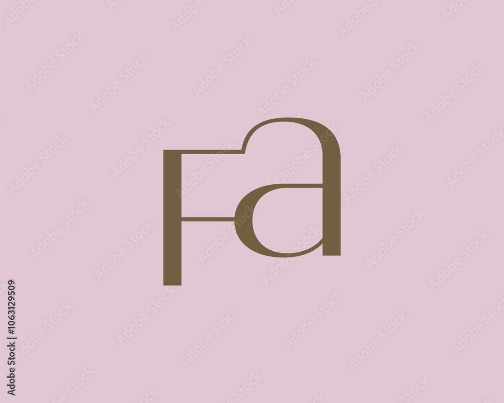 FA letter logo icon design. Classic style luxury initials monogram. FA letter logo icon design. Classic style luxury initials monogram.