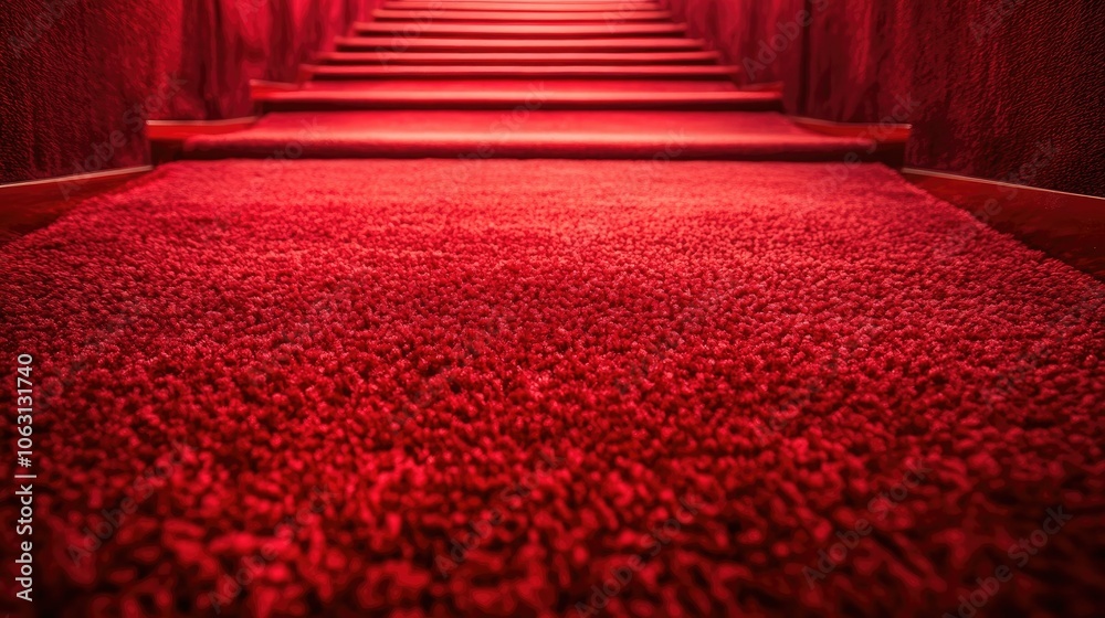 Red carpet fabric background, dense texture with a rich and even appearance Red carpet fabric background, dense texture with a rich and even appearance