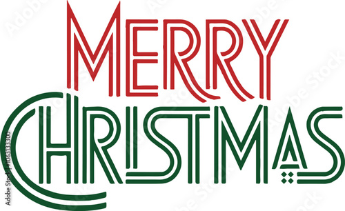 merry christmas typography vector