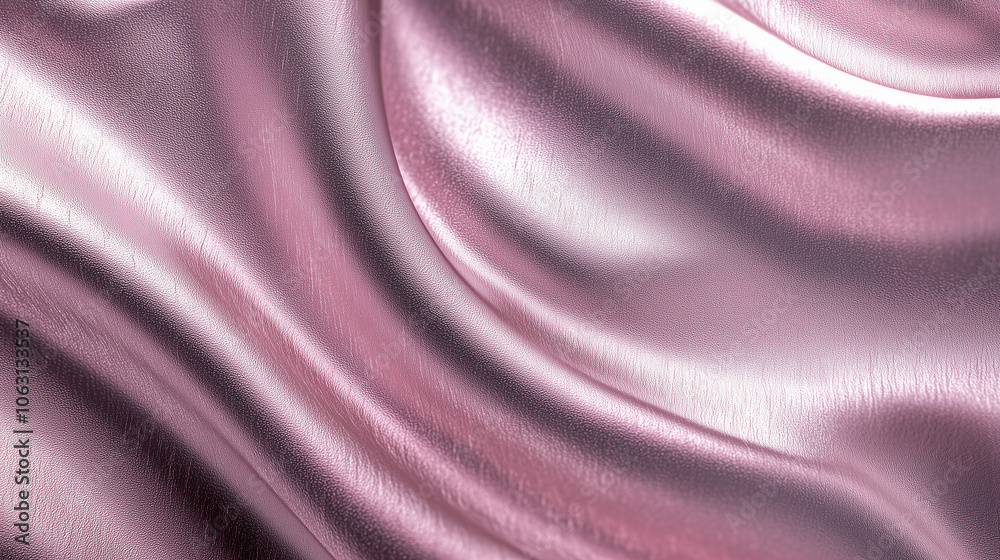 Elegant metallic pink fabric texture with soft folds and gentle reflections. Elegant metallic pink fabric texture with soft folds and gentle reflections.