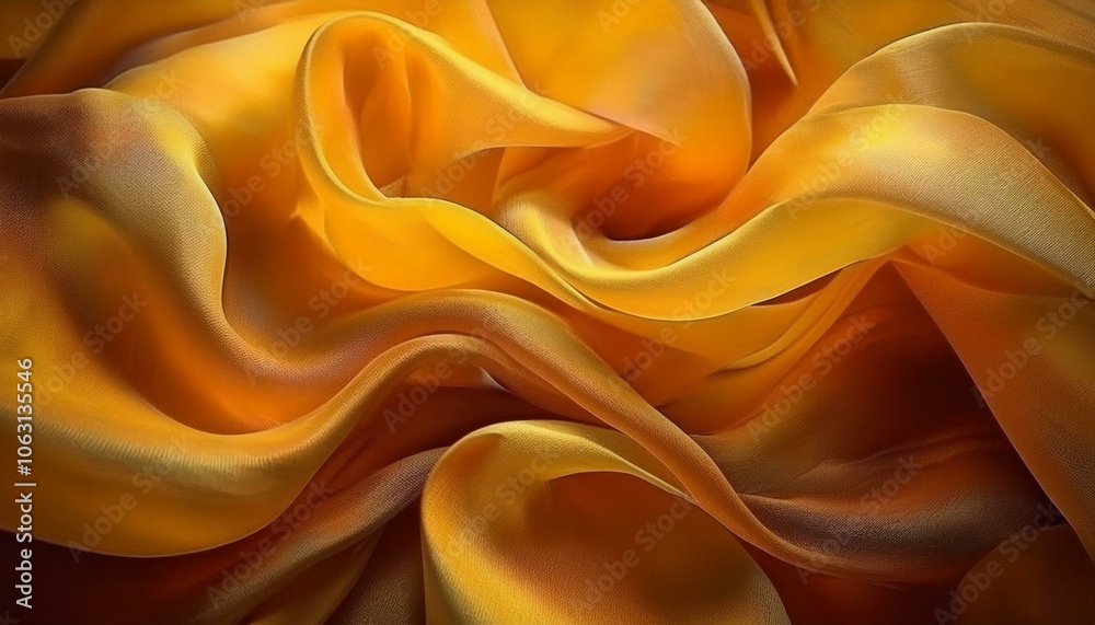 Fototapeta premium yellow silk silky satin background backdrop wallpaper textile fabric elegant luxury luxurious