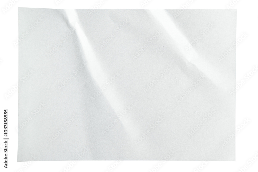 Wrinkled A4 paper png sticker, transparent background Wrinkled A4 paper png sticker, transparent background
