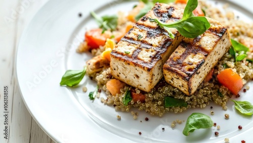 Grilled Tofu Salad with Quinoa