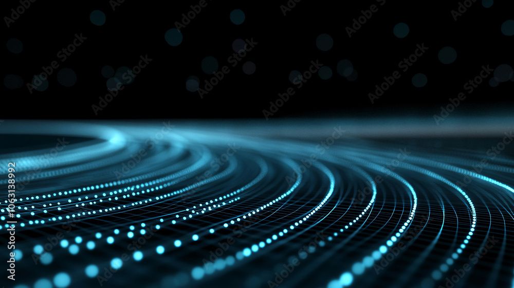 A sleek digital background with a wave of flowing lines and dots, arranged in a grid pattern across a dark blue gradient. The lines and dots appear illuminated, mimicking fiber optics or data A sleek digital background with a wave of flowing lines and dots, arranged in a grid pattern across a dark blue gradient. The lines and dots appear illuminated, mimicking fiber optics or data