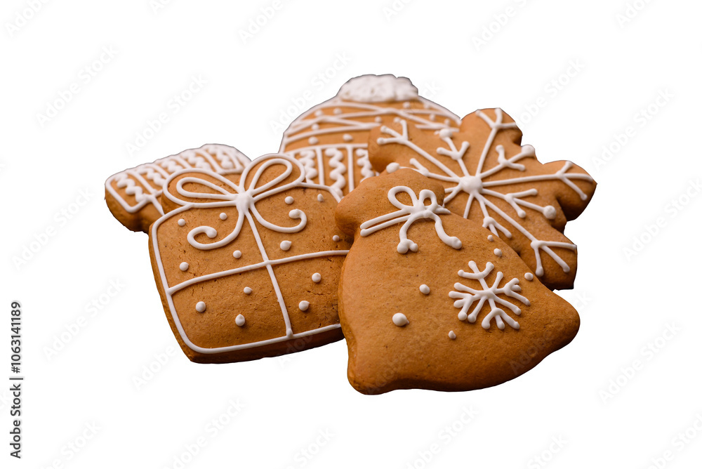 Delicious gingerbread cookies with honey, ginger and cinnamon