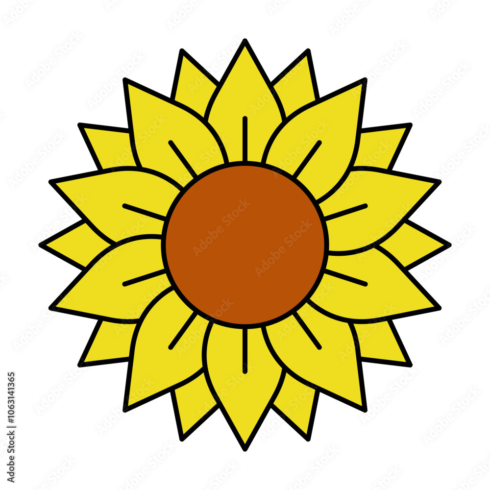 Stylized Sunflower Graphic Illustration Stylized Sunflower Graphic Illustration
