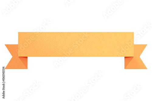 Marigold yellow ribbon banner design element