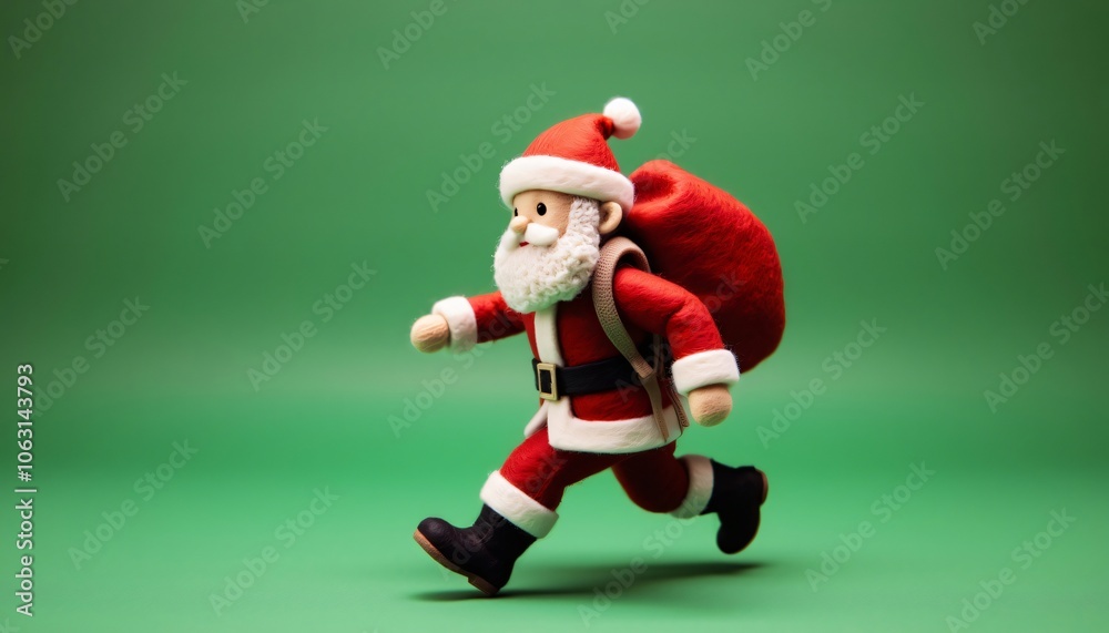 Santa Claus against a green background Santa Claus against a green background