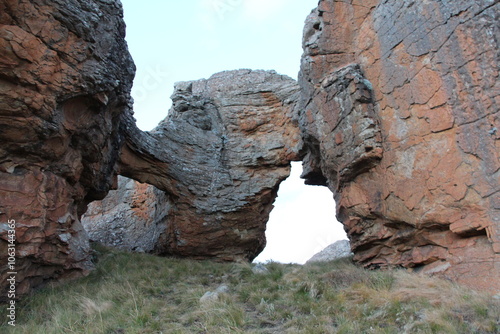 Geological rock formations, Sehlabathebe in Lesotho