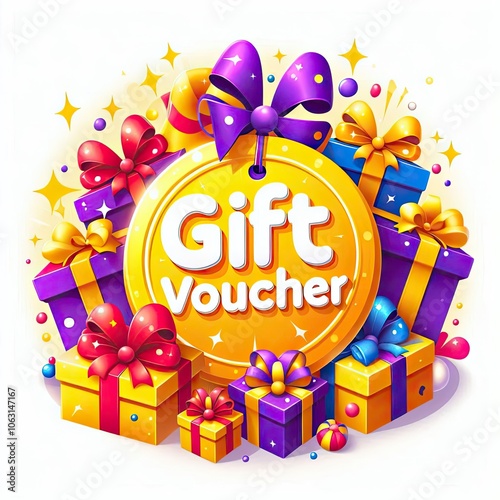 gift voucher card illustration