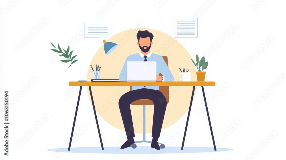 Loan officer reviewing mortgage documents, client waiting for approval decision