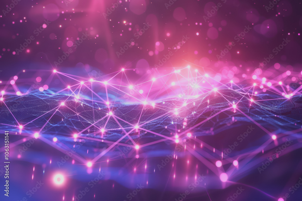 A beautiful Abstract digital technology background with colorful network connection lines. A beautiful Abstract digital technology background with colorful network connection lines.