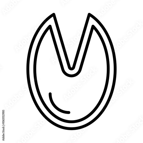 Horse Hoof Print line icon
