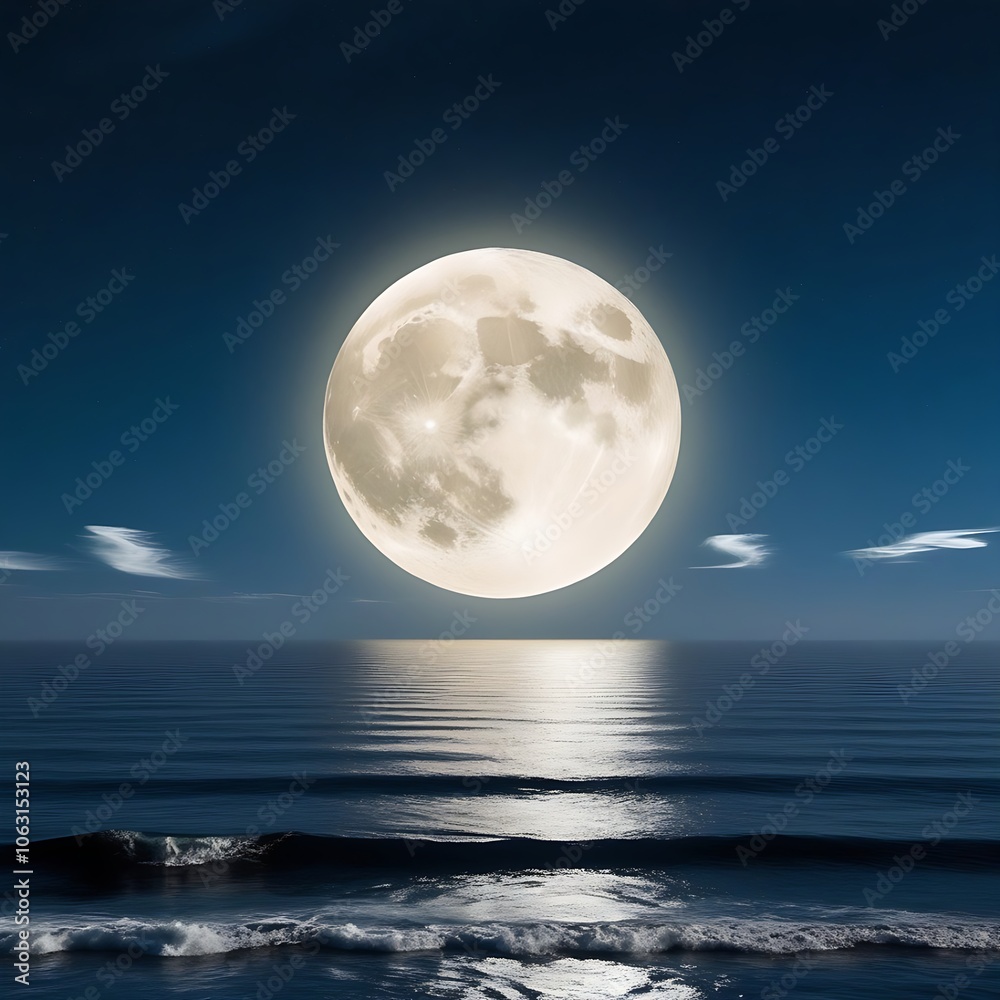 moon over sea generative ai moon over sea generative ai